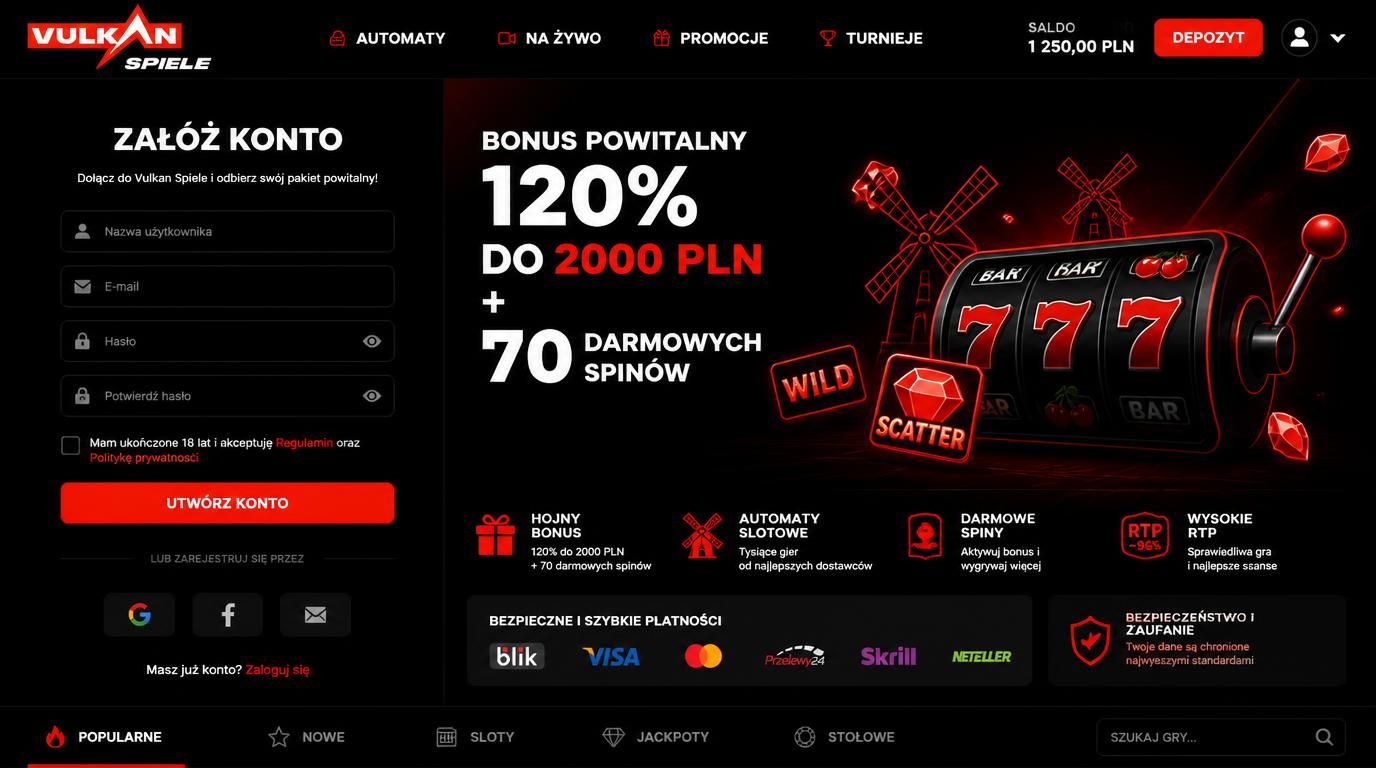 Ekran powitalnego bonusu z darmowymi spinami