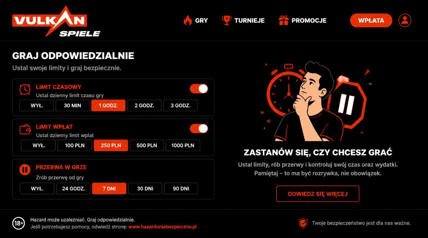 Elementy odpowiedzialnej gry: limity, przerwy, kontrola
